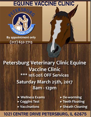 Petersburg Veterinary Clinic Equine Vaccine Clinic